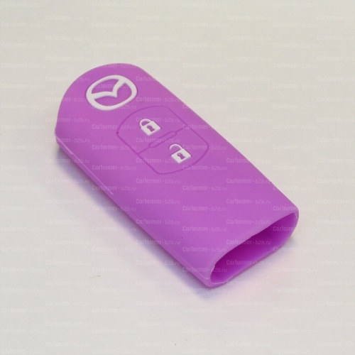 Силиконовый чехол для ключа зажигания Mazda Smart фиолетовый фото 2