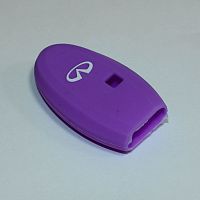 Силиконовый чехол для ключа зажигания Infiniti 3 кнопки фиолетовый