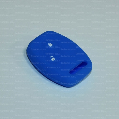 Силиконовый чехол для ключа зажигания Honda (тип 5) 2 кнопки синий фото 2