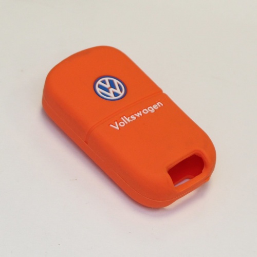 Силиконовый чехол для выкидного ключа зажигания Volkswagen (тип 1) оранжевый