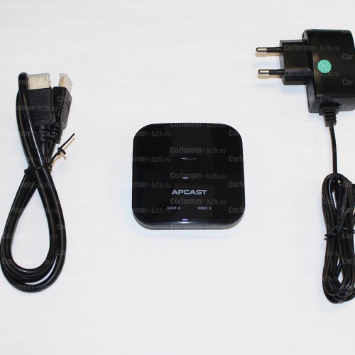 Универсальный, беспроводной HDMI адаптер APCAST для переноса картинки с смартфона iPhone и Android на монитор автомобиля фото 2