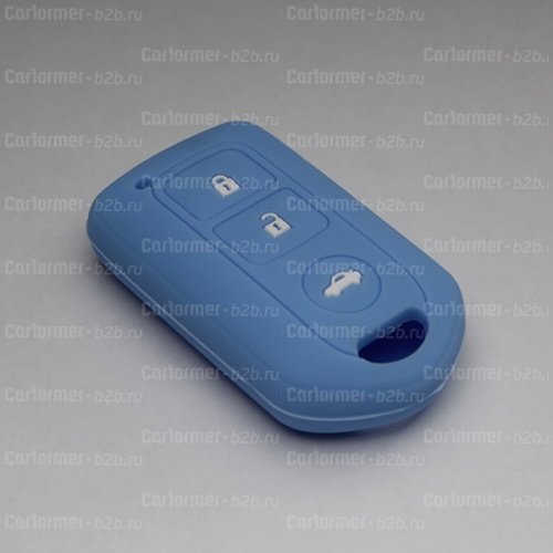 Силиконовый чехол для ключа зажигания Toyota (тип 2) голубой фото 2