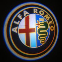 Подсветка в двери с логотипом Alfa Romeo