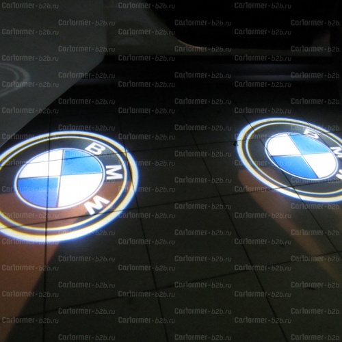 Подсветка в двери с логотипом BMW фото 7
