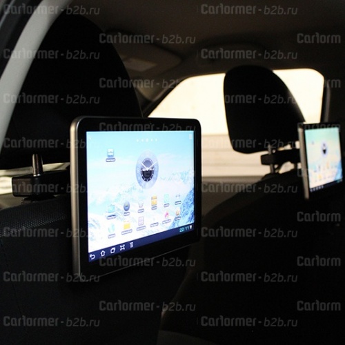Комплект мониторов (мастер + мастер) для задних пассажиров на базе Android, с креплением на ножки подголовника фото 4