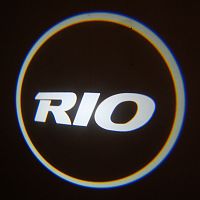 Подсветка в двери с логотипом KIA Rio