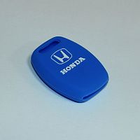 Силиконовый чехол для ключа зажигания Honda (тип 1) 3 кнопки синий