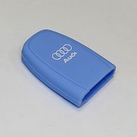 Силиконовый чехол для ключа зажигания Audi SMART голубой