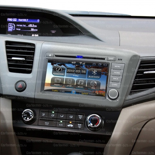 Штатная магнитола Android для автомобилей Honda Civic 4D 2012+ фото 2