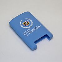 Силиконовый чехол для ключа зажигания Cadillac Smart голубой