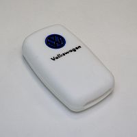 Силиконовый чехол для ключа зажигания Volkswagen (тип 2) белый