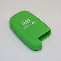 Силиконовый чехол для ключа зажигания Hyundai Smart 3 кнопки зеленый