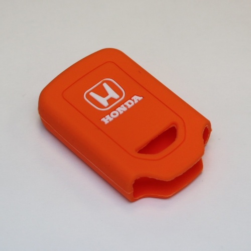 Силиконовый чехол для ключа зажигания Honda (тип 4) 3 кнопки оранжевый