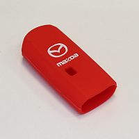 Силиконовый чехол для ключа зажигания Mazda Smart 4 кнопки красный