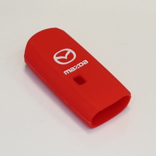 Силиконовый чехол для ключа зажигания Mazda Smart 4 кнопки красный