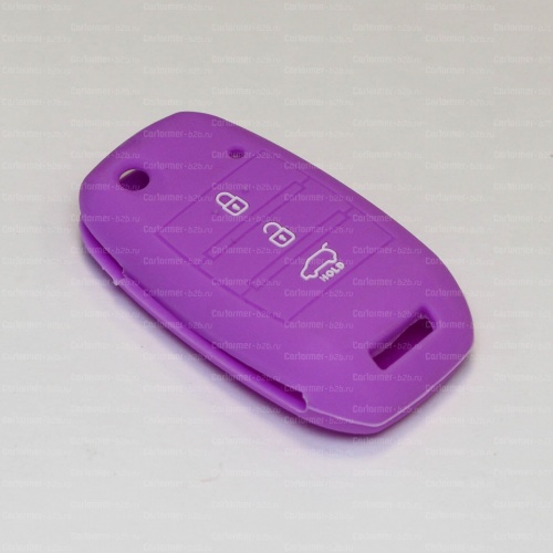 Силиконовый чехол для ключа зажигания Kia фиолетовый фото 2