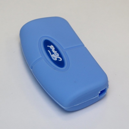 Силиконовый чехол для ключа зажигания Ford (тип 2) голубой
