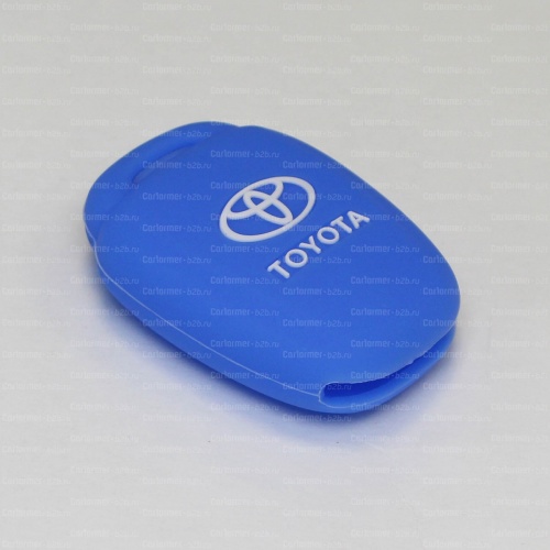 Силиконовый чехол для ключа зажигания Toyota (тип 6) синий фото 2