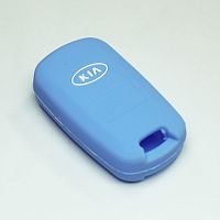 Силиконовый чехол для ключа зажигания Kia (тип 1) голубой