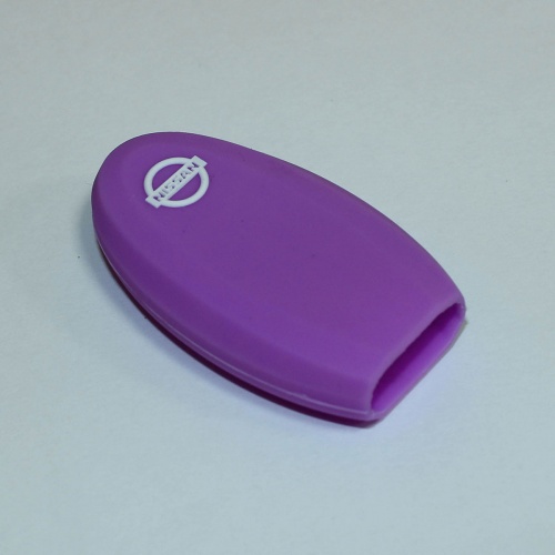 Силиконовый чехол для ключа зажигания Nissan 3 кнопки фиолетовый