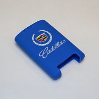 Силиконовый чехол для ключа зажигания Cadillac Smart синий