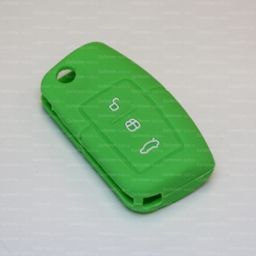 Силиконовый чехол для ключа зажигания Ford (тип 2) зеленый фото 2