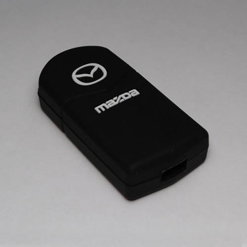 Силиконовый чехол для выкидного ключа зажигания Mazda черный