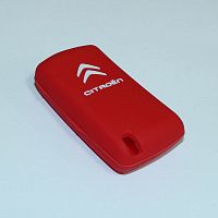 Силиконовый чехол для ключа зажигания Citroen 3 кнопки красный