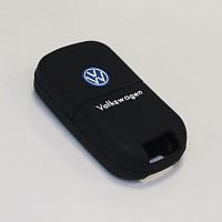 Силиконовый чехол для выкидного ключа зажигания Volkswagen (тип 1) черный