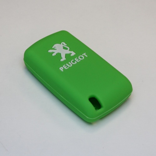 Силиконовый чехол для ключа зажигания Peugeot (тип 2) зеленый