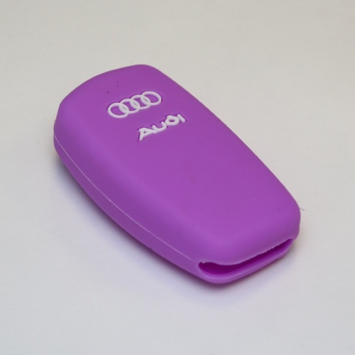 Силиконовый чехол для ключа зажигания Audi фиолетовый