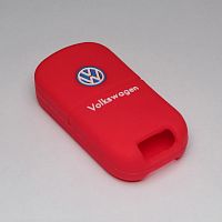 Силиконовый чехол для выкидного ключа зажигания Volkswagen (тип 1) красный