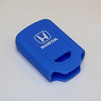 Силиконовый чехол для ключа зажигания Honda (тип 4) 3 кнопки синий