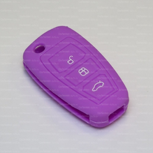 Силиконовый чехол для ключа зажигания Ford фиолетовый фото 2
