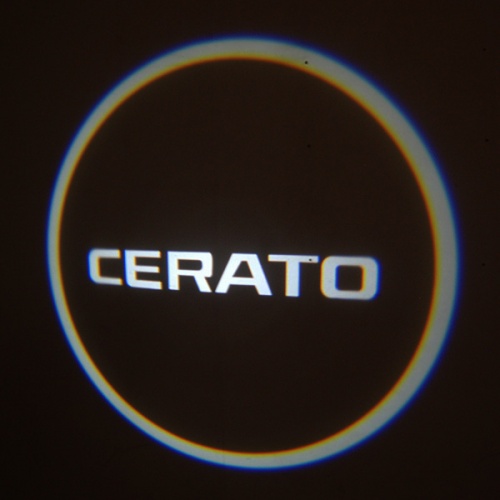 Подсветка в двери с логотипом KIA Cerato