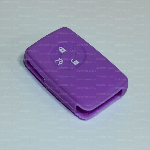 Силиконовый чехол для ключа зажигания Toyota Smart фиолетовый фото 2