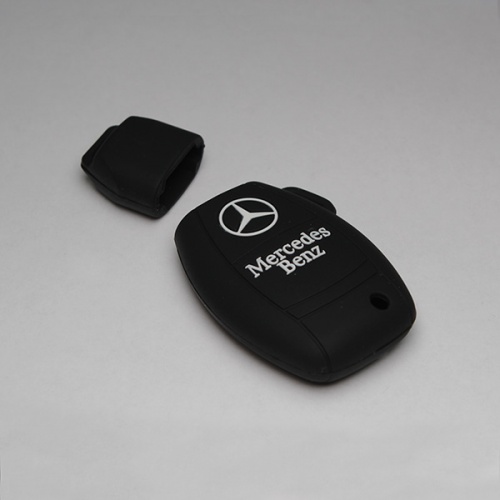 Силиконовый чехол для ключа зажигания Mercedes Benz (тип 2) черный
