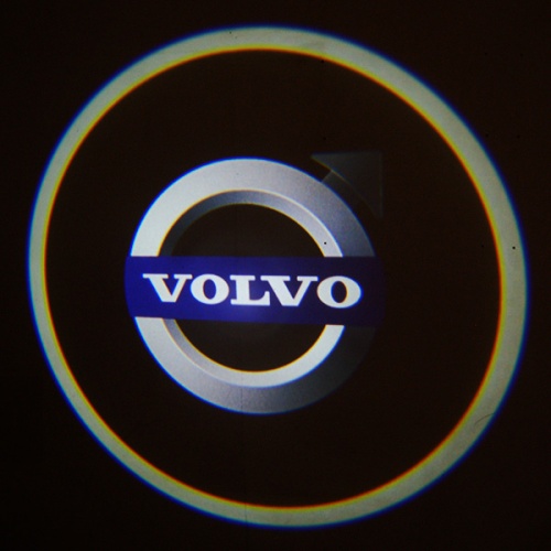 Подсветка в двери с логотипом Volvo