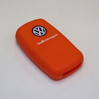 Силиконовый чехол для ключа зажигания Volkswagen (тип 2) оранжевый