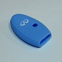 Силиконовый чехол для ключа зажигания Infiniti 3 кнопки голубой