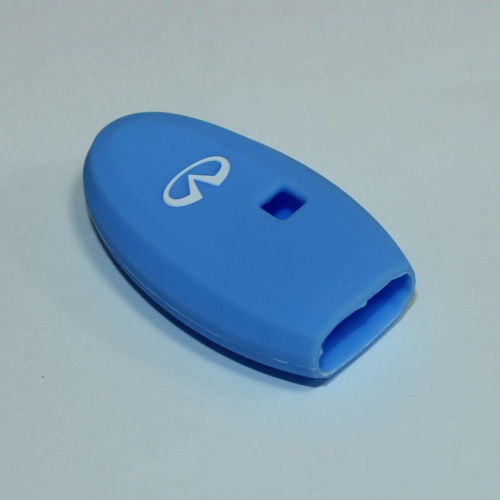 Силиконовый чехол для ключа зажигания Infiniti 3 кнопки голубой