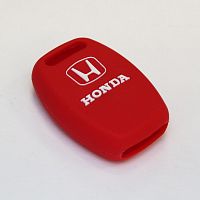 Силиконовый чехол для ключа зажигания Honda (тип 1) 3 кнопки красный