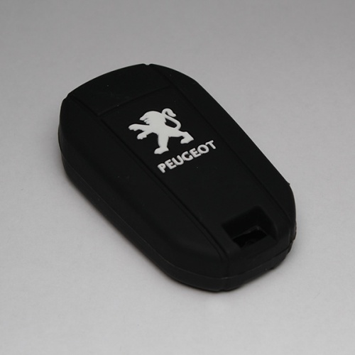 Силиконовый чехол для выкидного ключа зажигания Peugeot (тип 1) черный