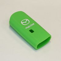 Силиконовый чехол для ключа зажигания Mazda Smart 4 кнопки зеленый