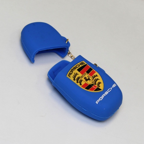 Силиконовый чехол для ключа зажигания Porsche Smart синий