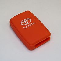 Силиконовый чехол для ключа зажигания Toyota Smart оранжевый