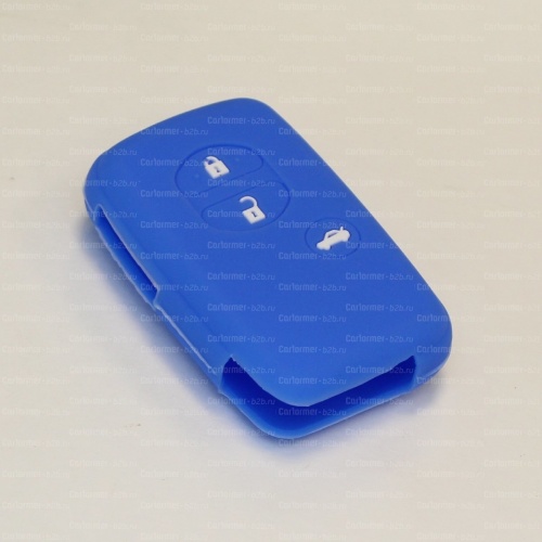 Силиконовый чехол для ключа зажигания Toyota (тип 1) синий фото 2