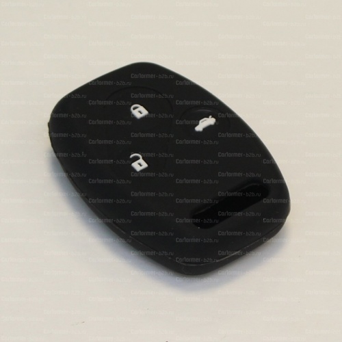 Силиконовый чехол для ключа зажигания Honda (тип 1) 3 кнопки черный фото 2