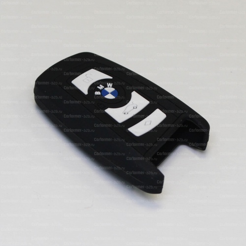 Силиконовый чехол для ключа зажигания BMW SMART черный фото 2