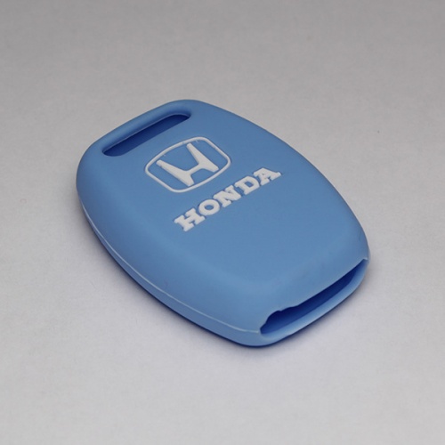 Силиконовый чехол для ключа зажигания Honda (тип 1) 3 кнопки голубой